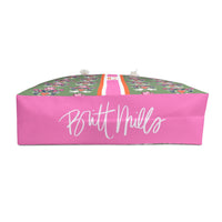 Evangeline Multi Striped Monogrammed Mahjong Bag