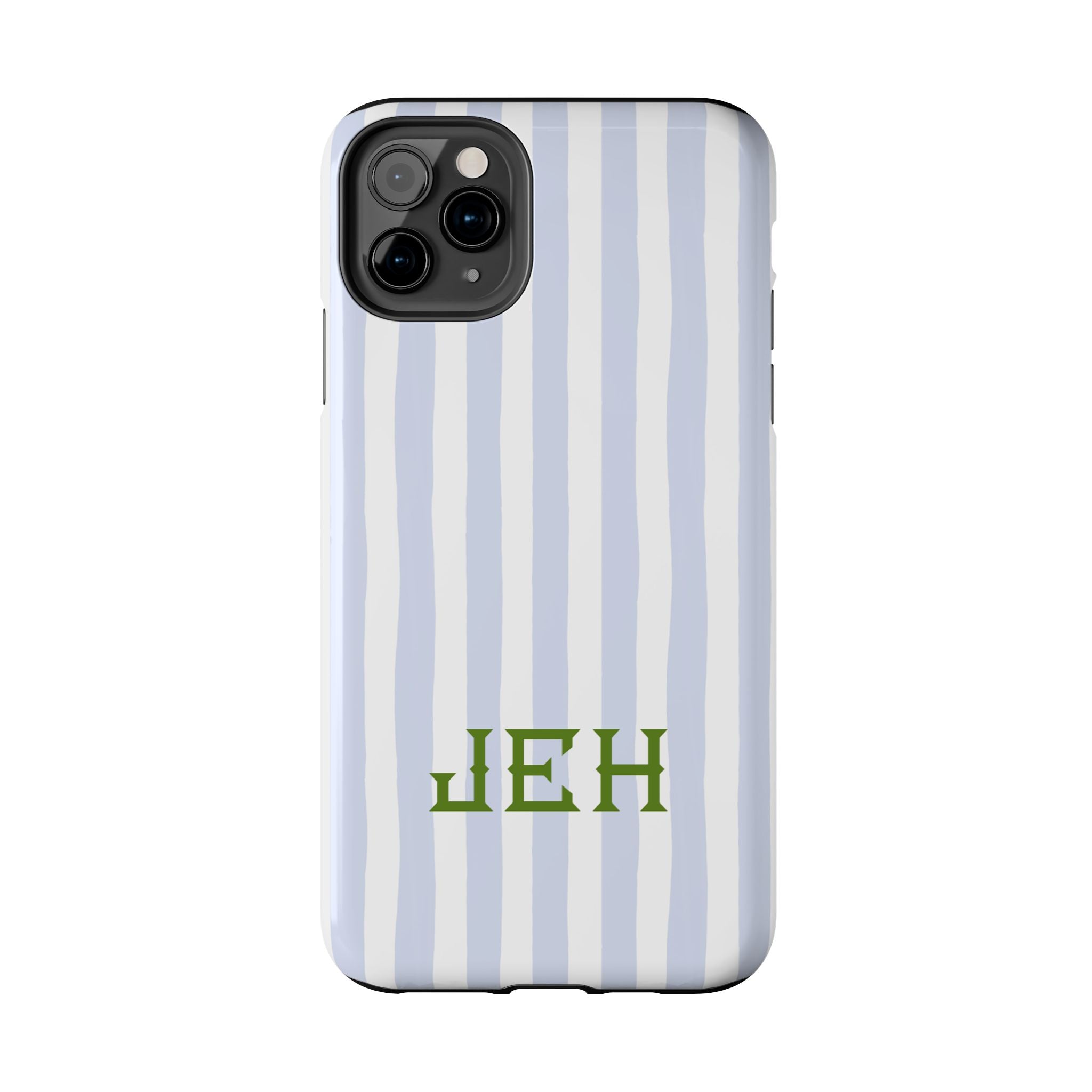 Seaside Stripes Monogrammed Tough Phone Case