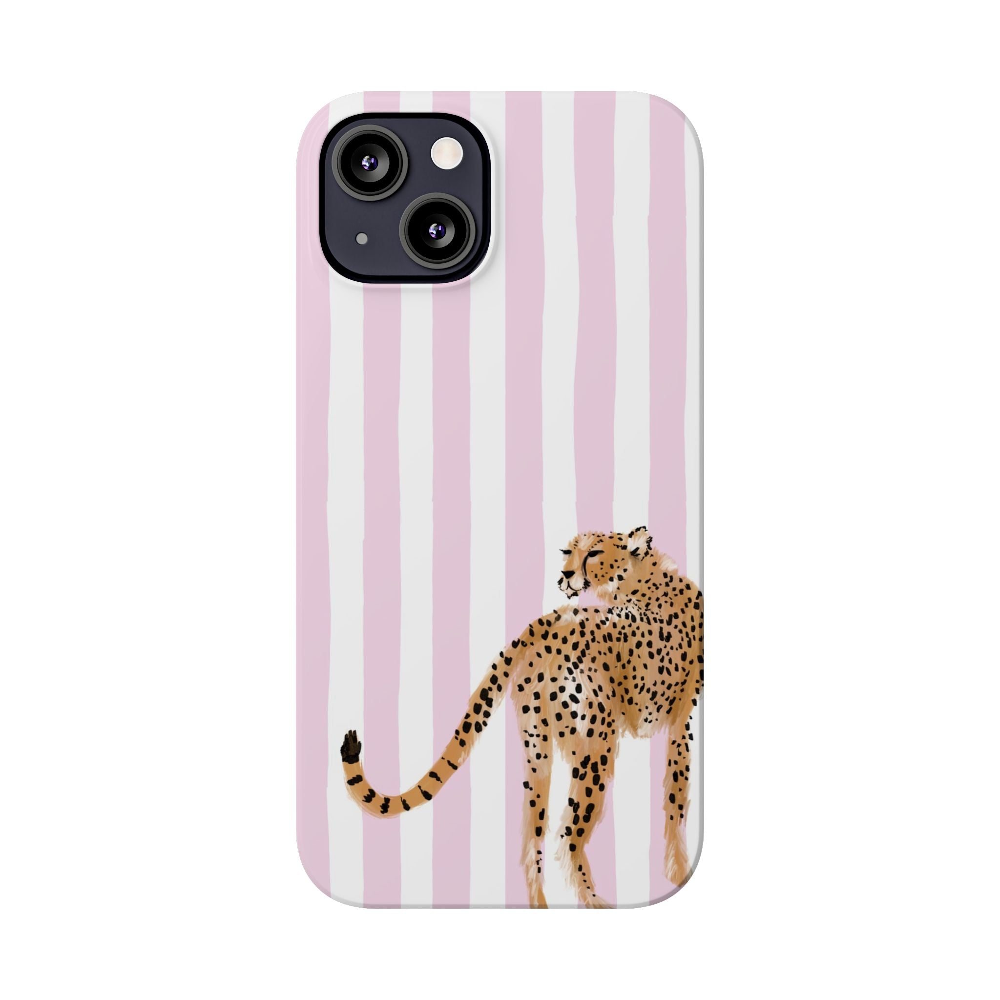 Preppy Cheetah Slim Phone Case