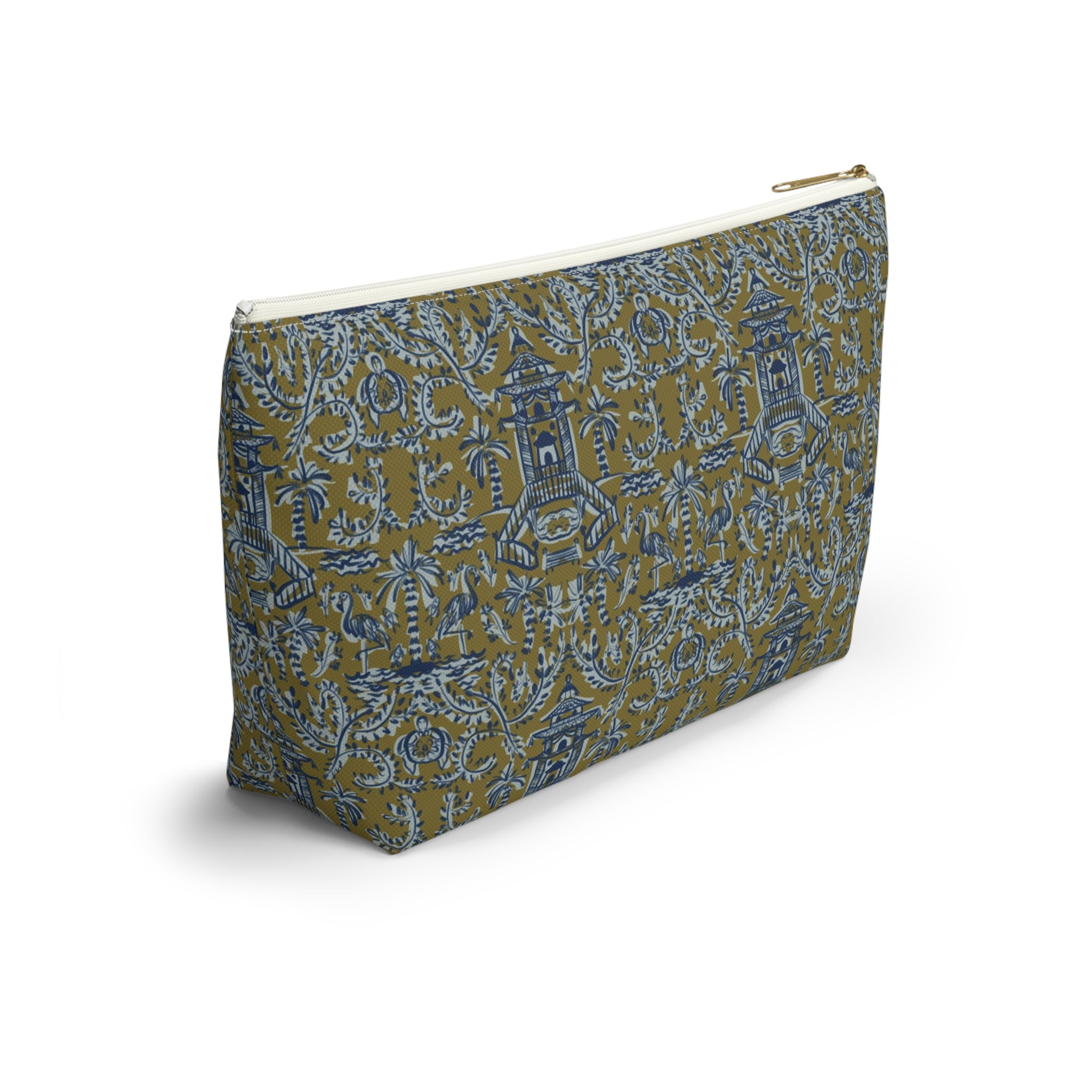 Soirée Striped Monogrammed Mahjong Tile Pouch