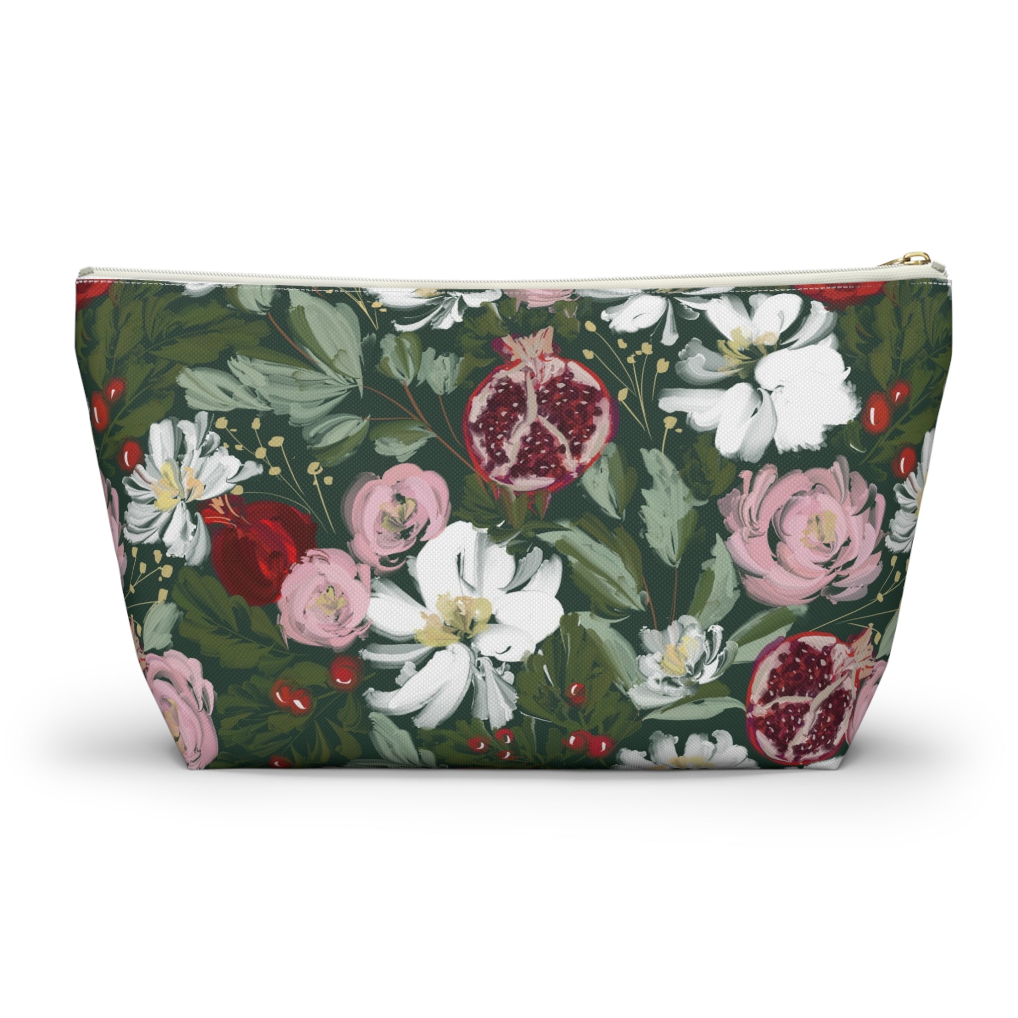 Crimson Harvest Striped Monogrammed Mahjong Tile Pouch