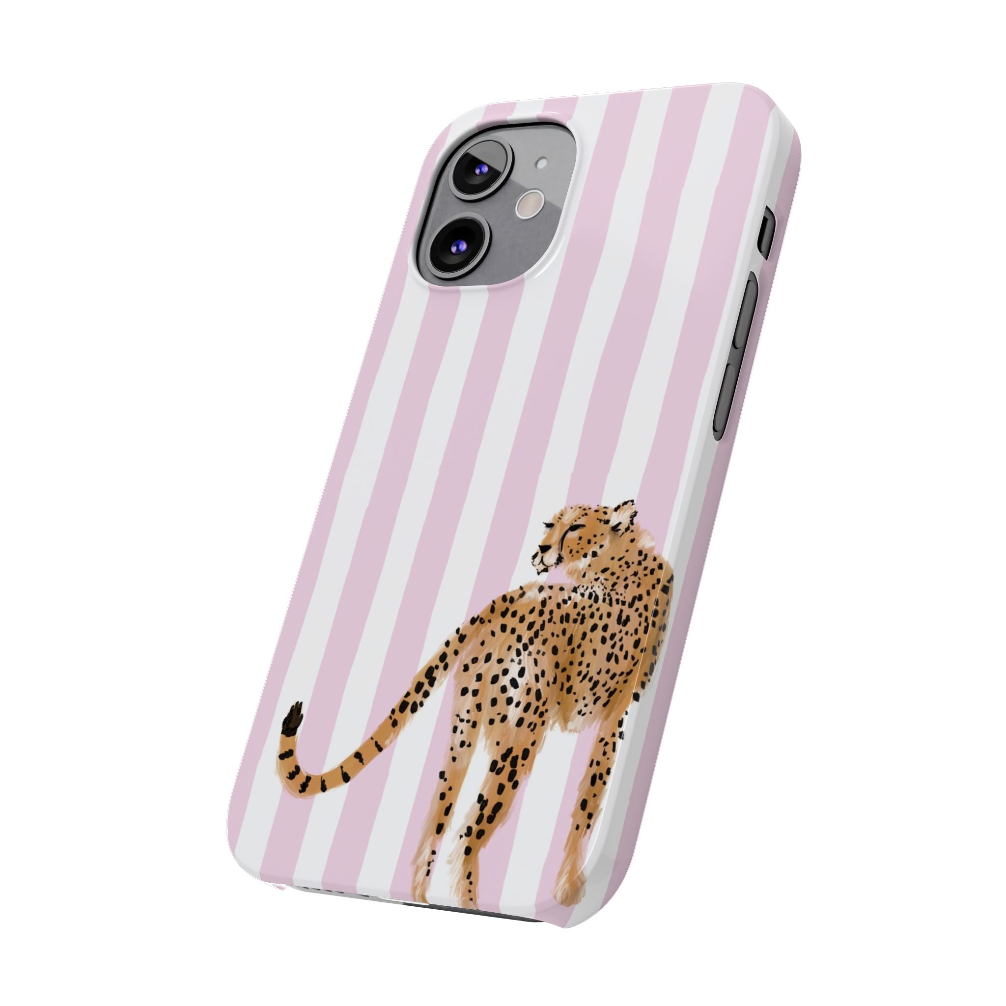 Preppy Cheetah Slim Phone Case