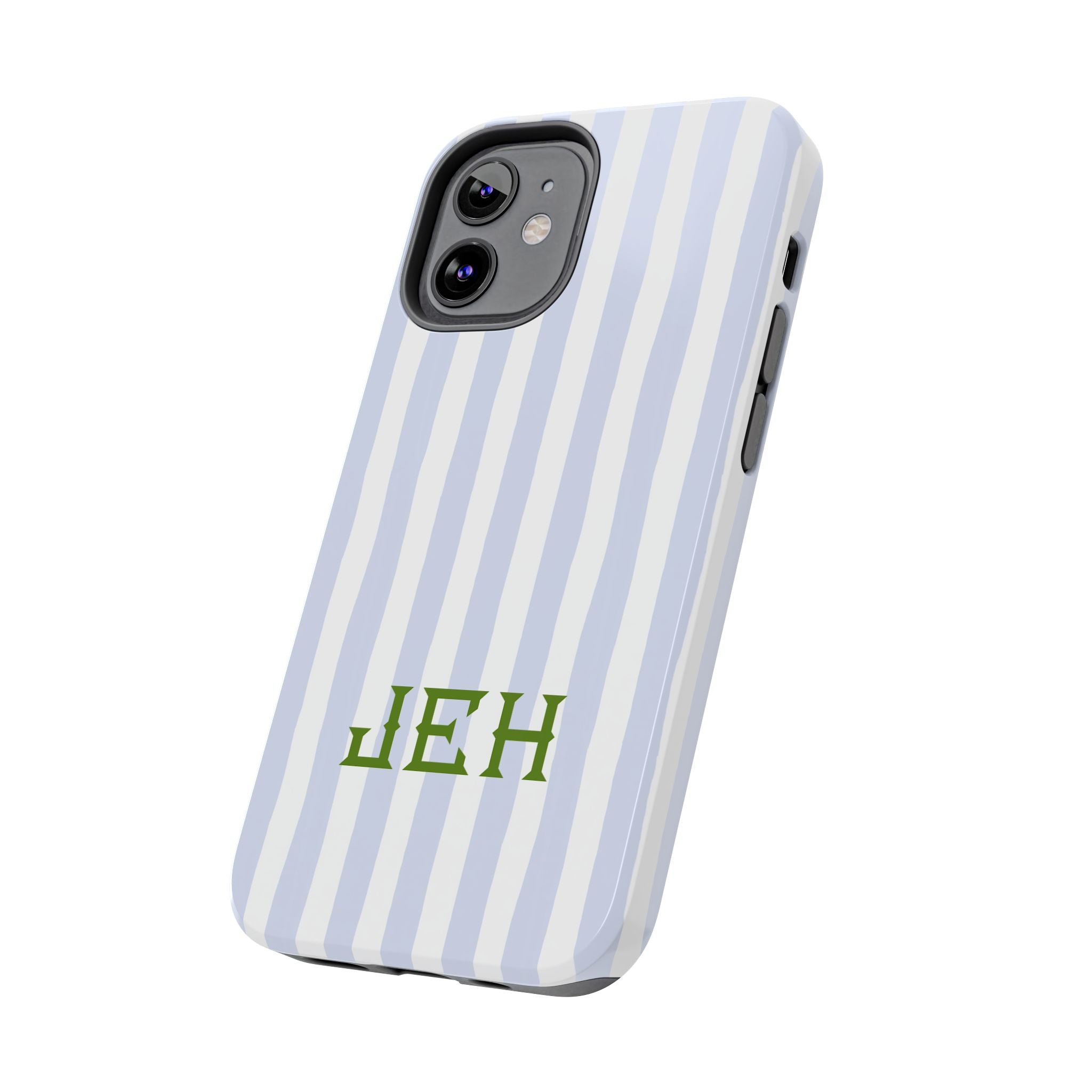 Seaside Stripes Monogrammed Tough Phone Case