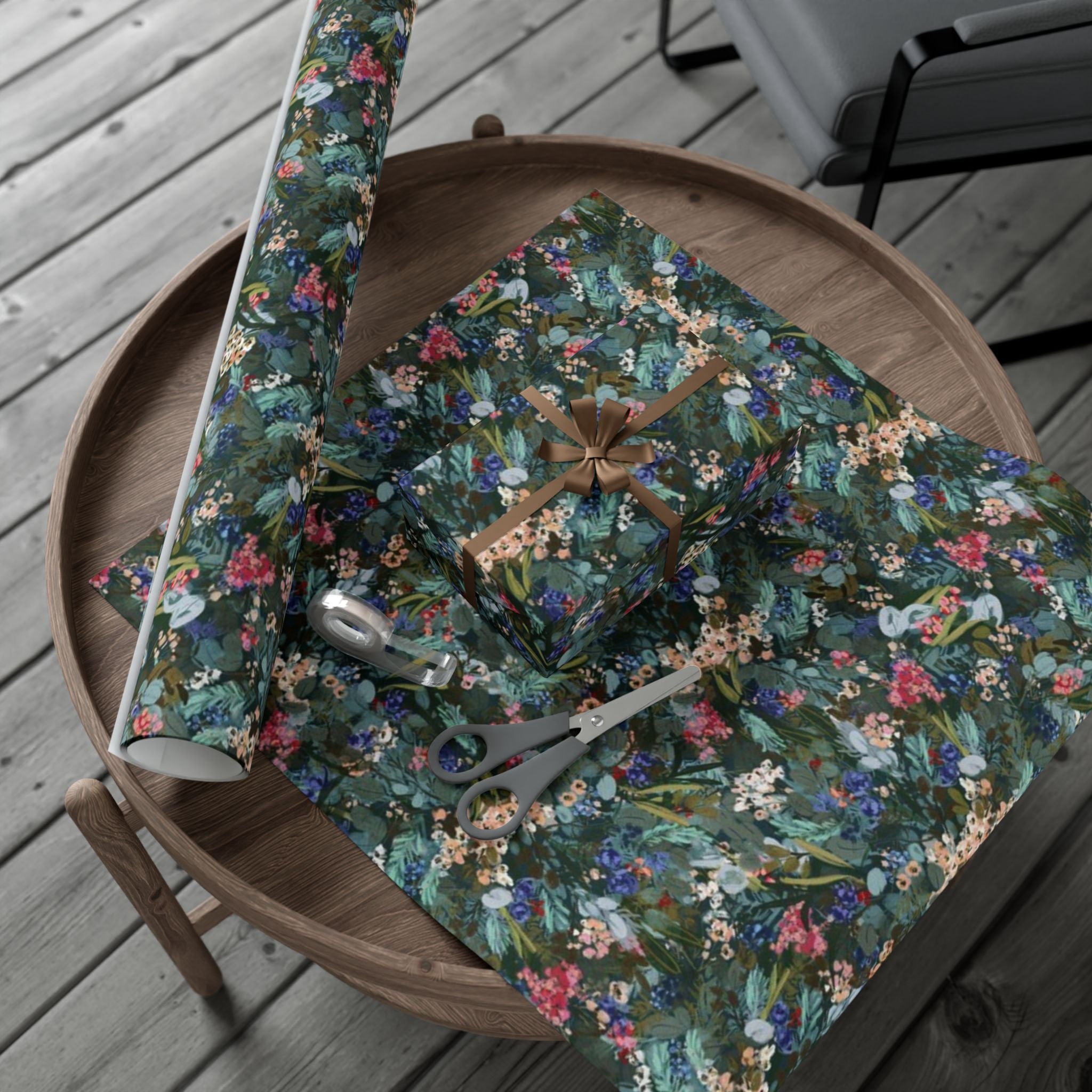 Winter Berry Wrapping Paper Roll