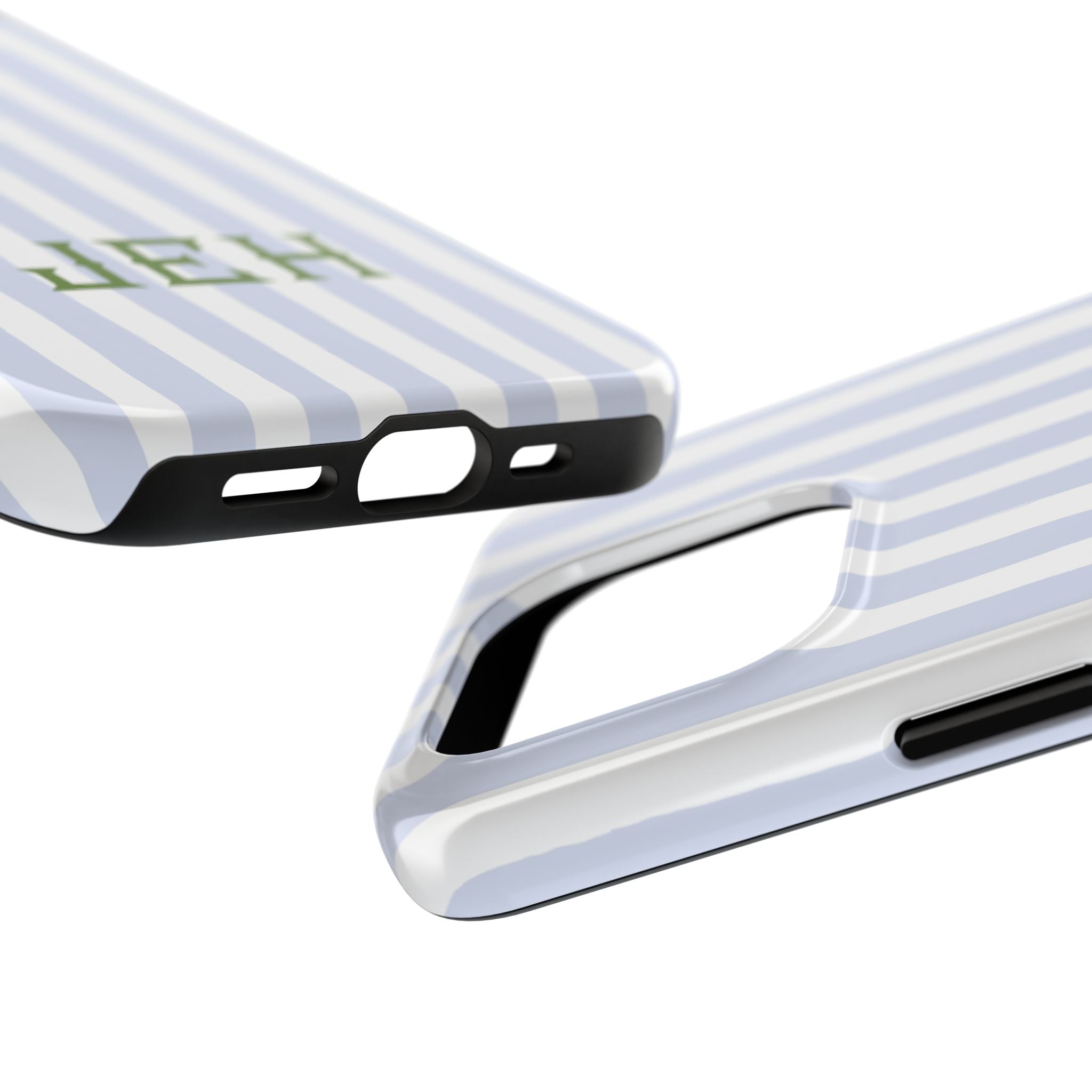 Seaside Stripes Monogrammed Tough Phone Case