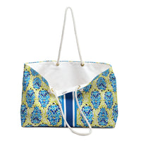 Boho Tropics Striped Monogrammed Mahjong Bag