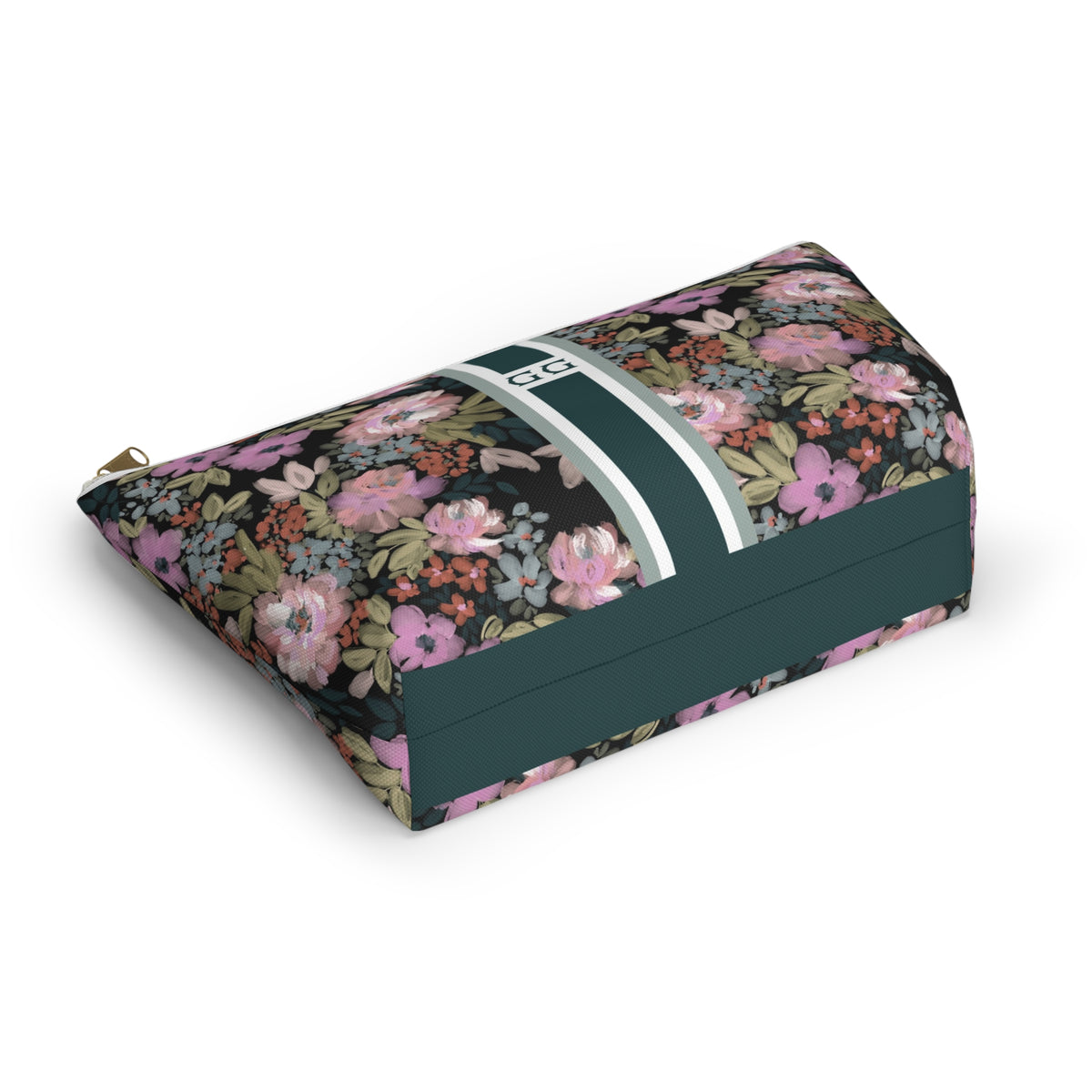 Viola Striped Monogrammed Mahjong Tile Pouch