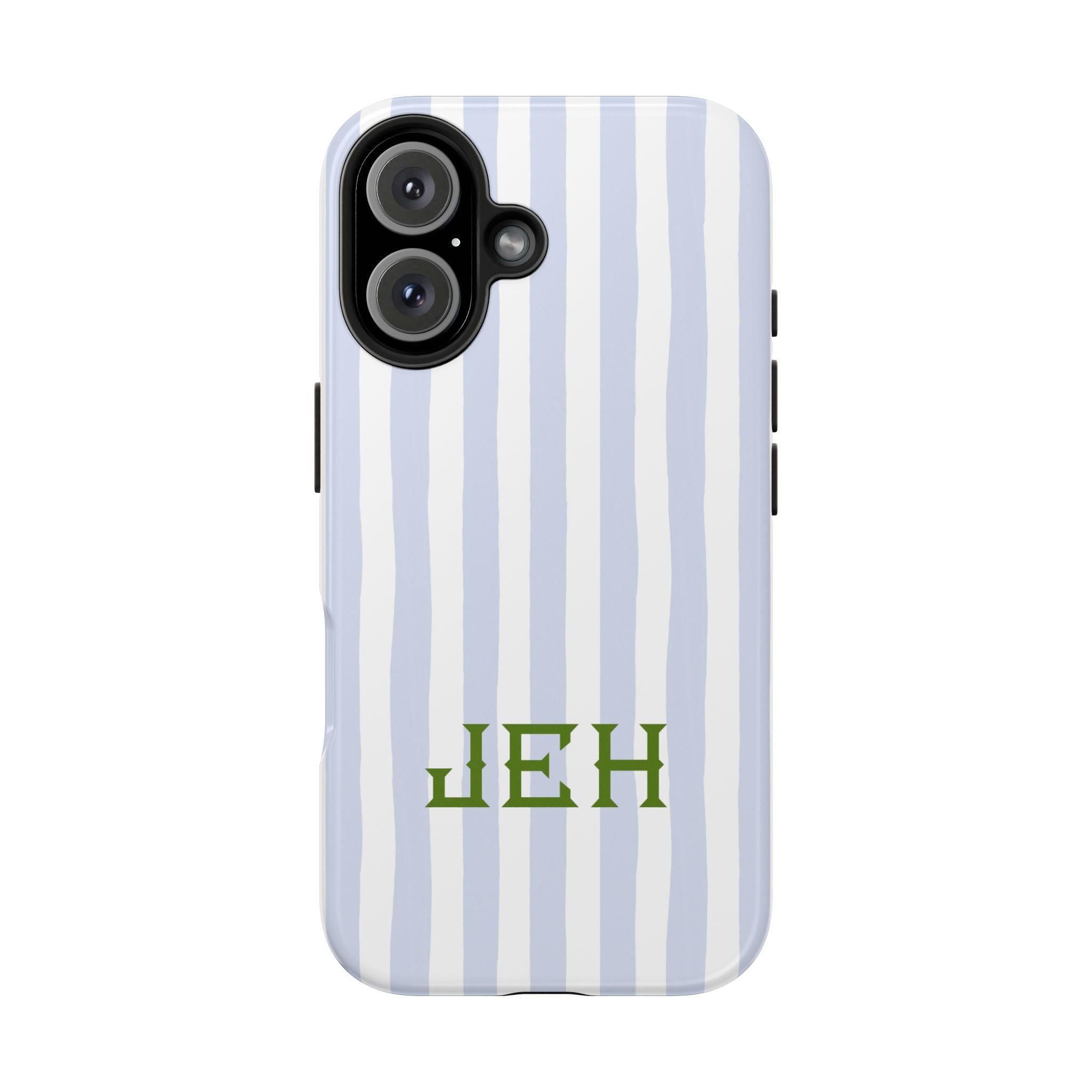 Seaside Stripes Monogrammed Tough Phone Case