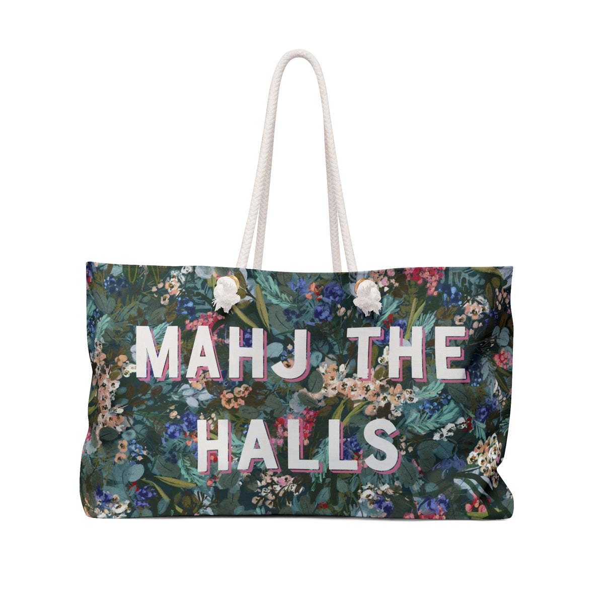 Mahj the Halls Holiday Mahjong Bag in Winter Berry