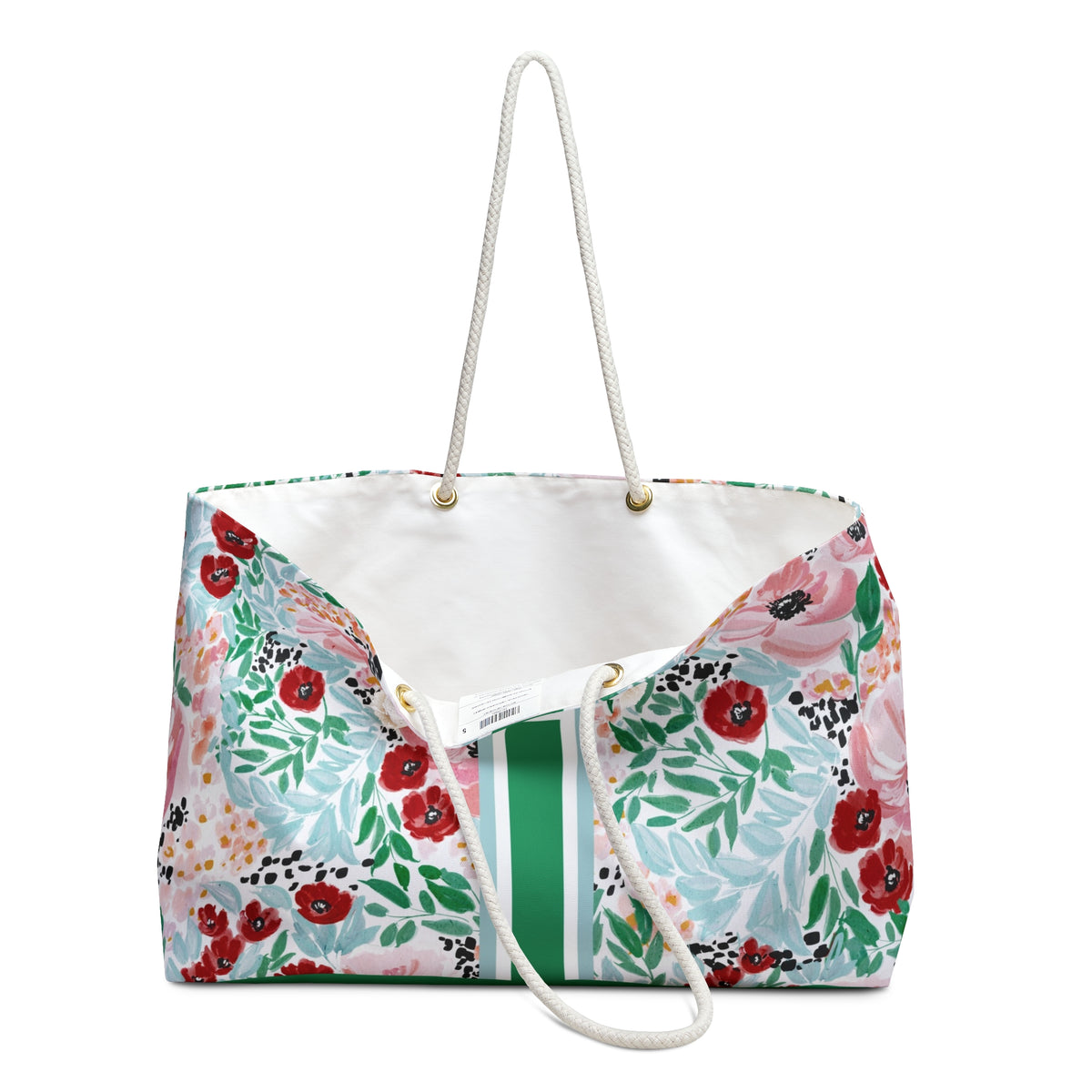 Colette Striped Monogrammed Carry-All Tote