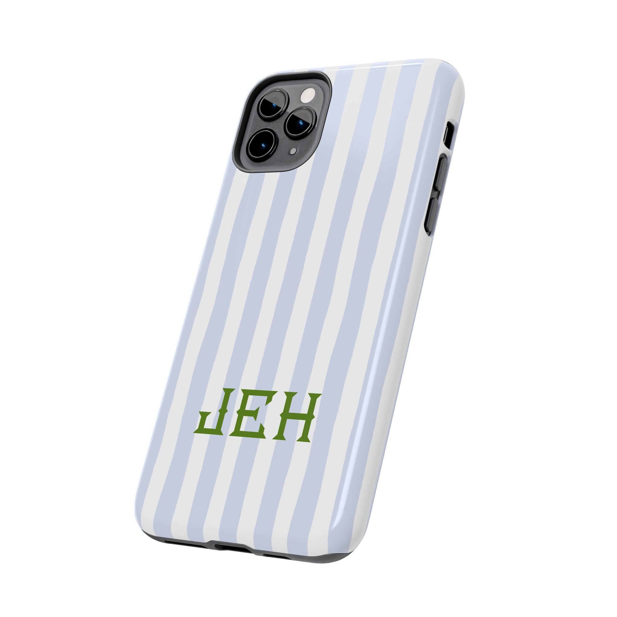 Seaside Stripes Monogrammed Tough Phone Case