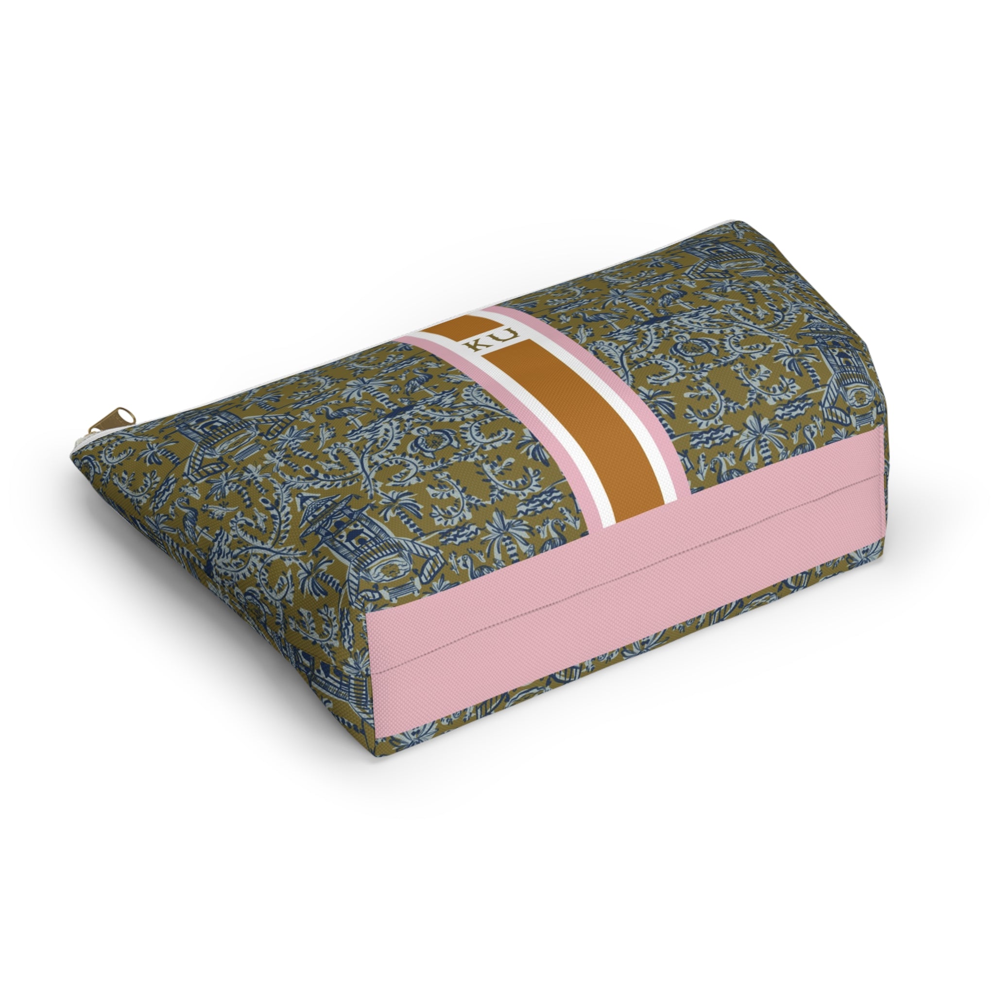 Soirée Striped Monogrammed Mahjong Tile Pouch