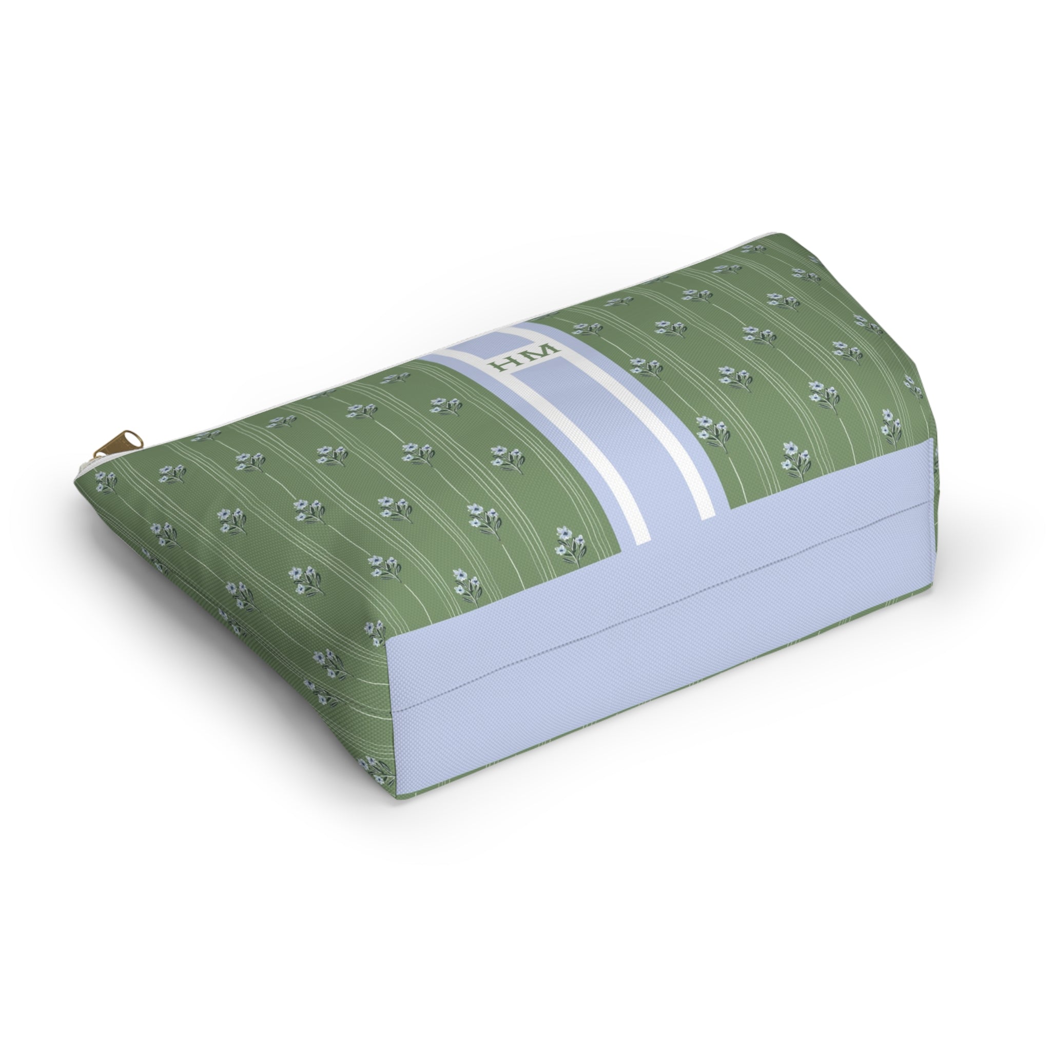 Zera Bloom Striped Monogrammed Mahjong Tile Pouch
