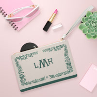 Green Bow & Bloom Monogrammed Mahjong Card Holder