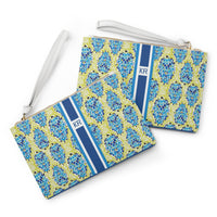 Boho Garden Striped Monogrammed Mahjong Card Pouch