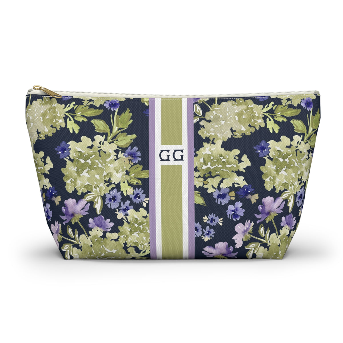 Calista Striped Monogrammed Mahjong Tile Pouch