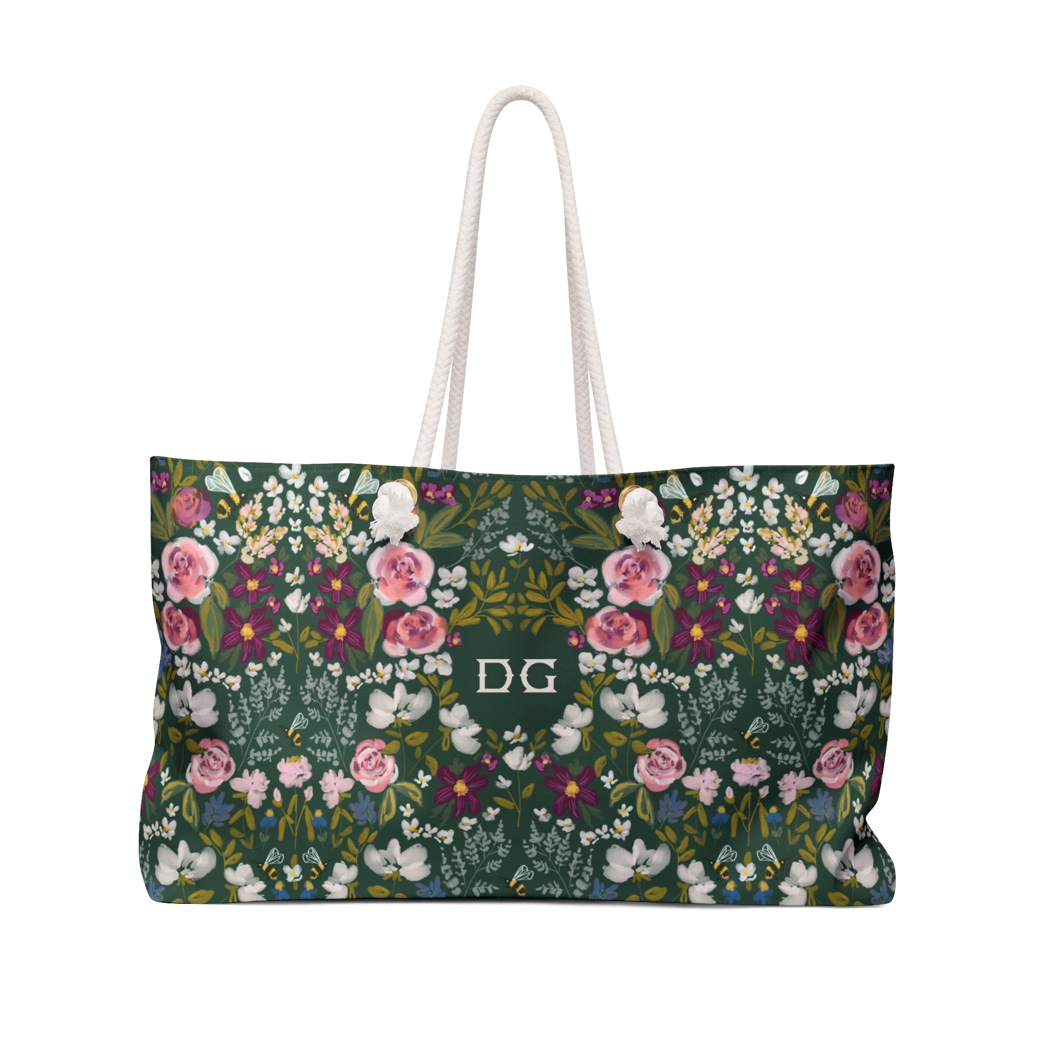 Gardens Monogrammed Mahjong Bag