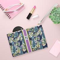 Peacock Garden Striped Monogrammed Mahjong Card Holder