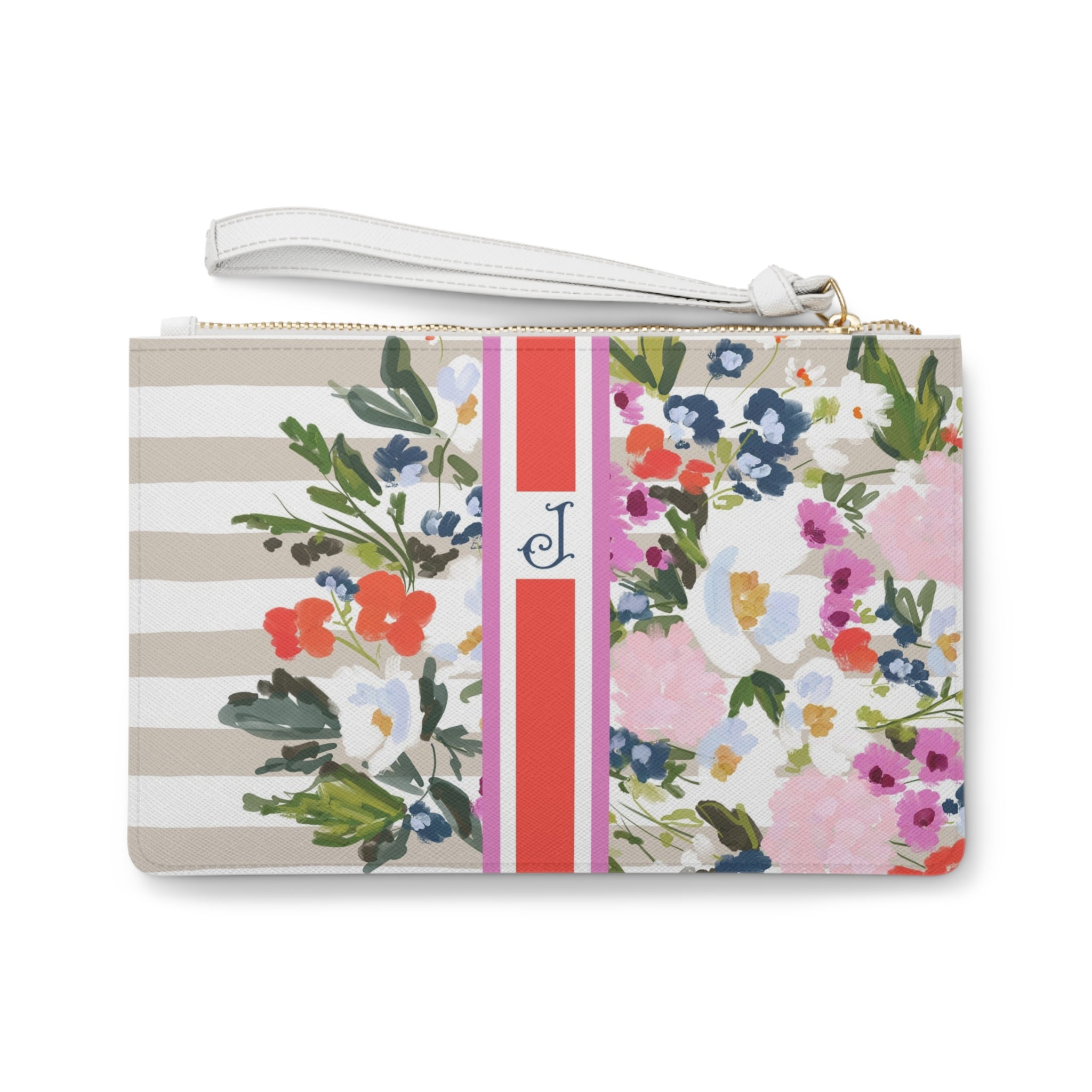 Veranda Striped Monogrammed Mahjong Card Holder