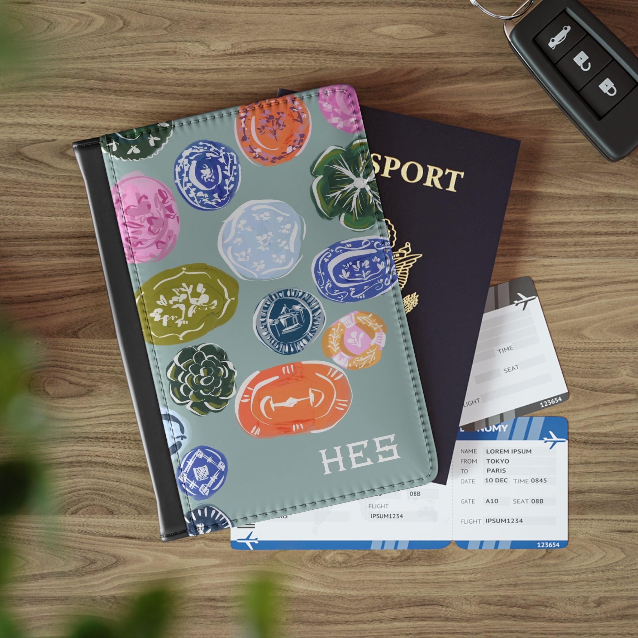 Willow Monogrammed Passport Cover