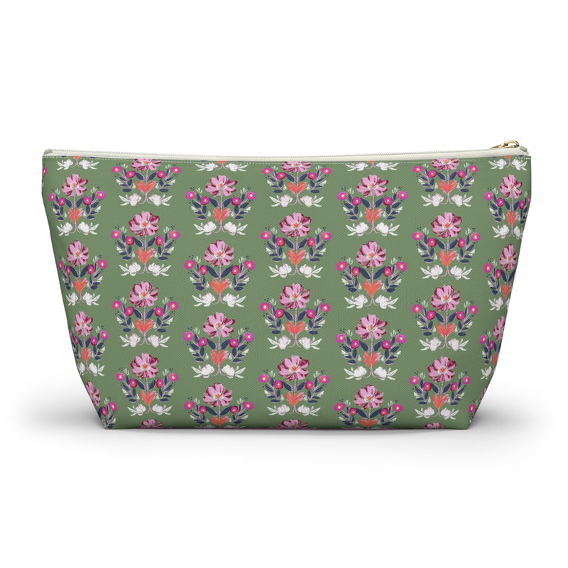 Evangeline Multi Striped Monogrammed Pouch