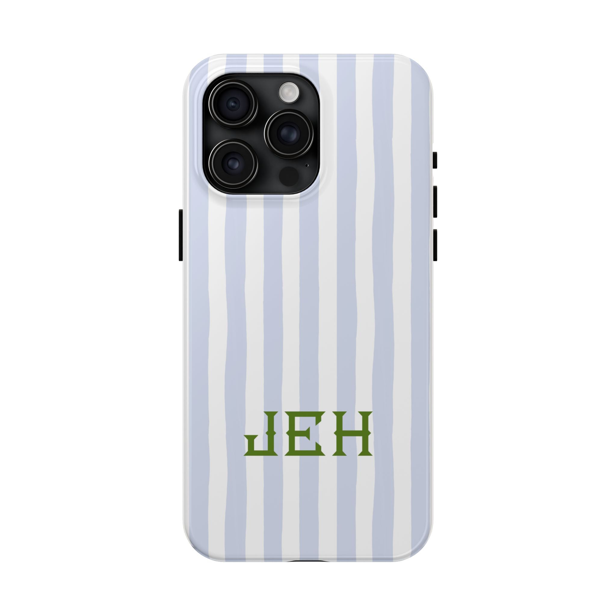 Seaside Stripes Monogrammed Tough Phone Case