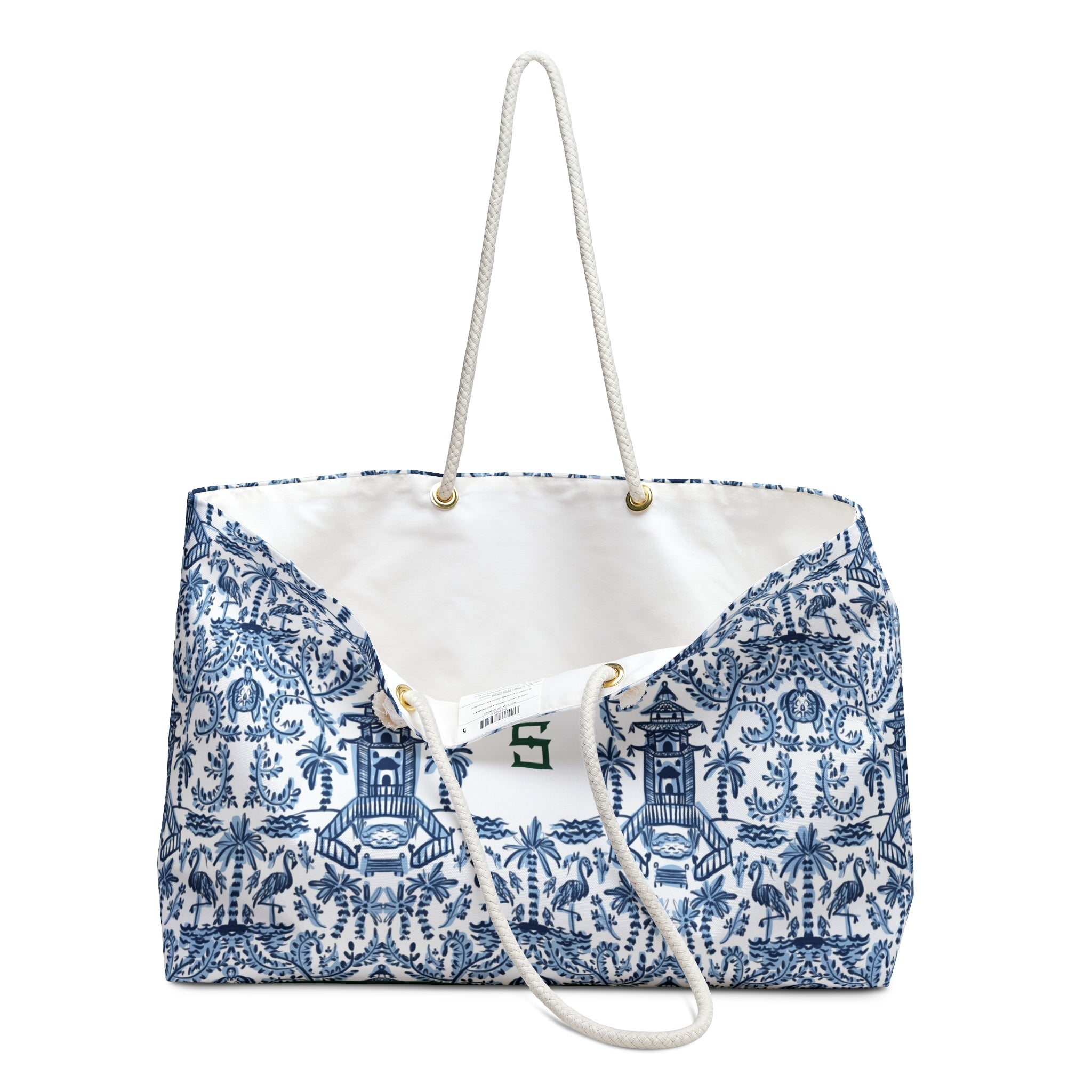 Palm Beach Monogrammed Mahjong Bag