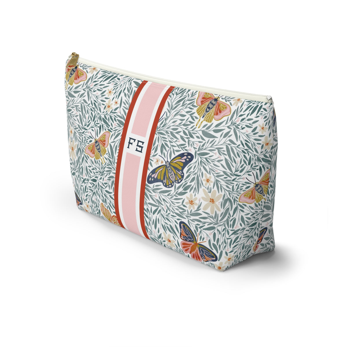 Huntley Striped Monogrammed Mahjong Tile Pouch