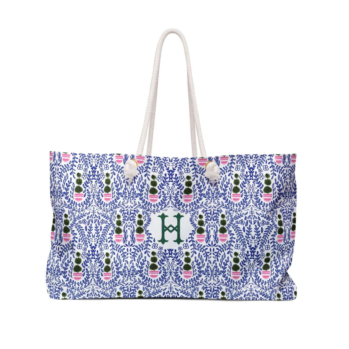 Augusta Monogrammed Carry-All Tote