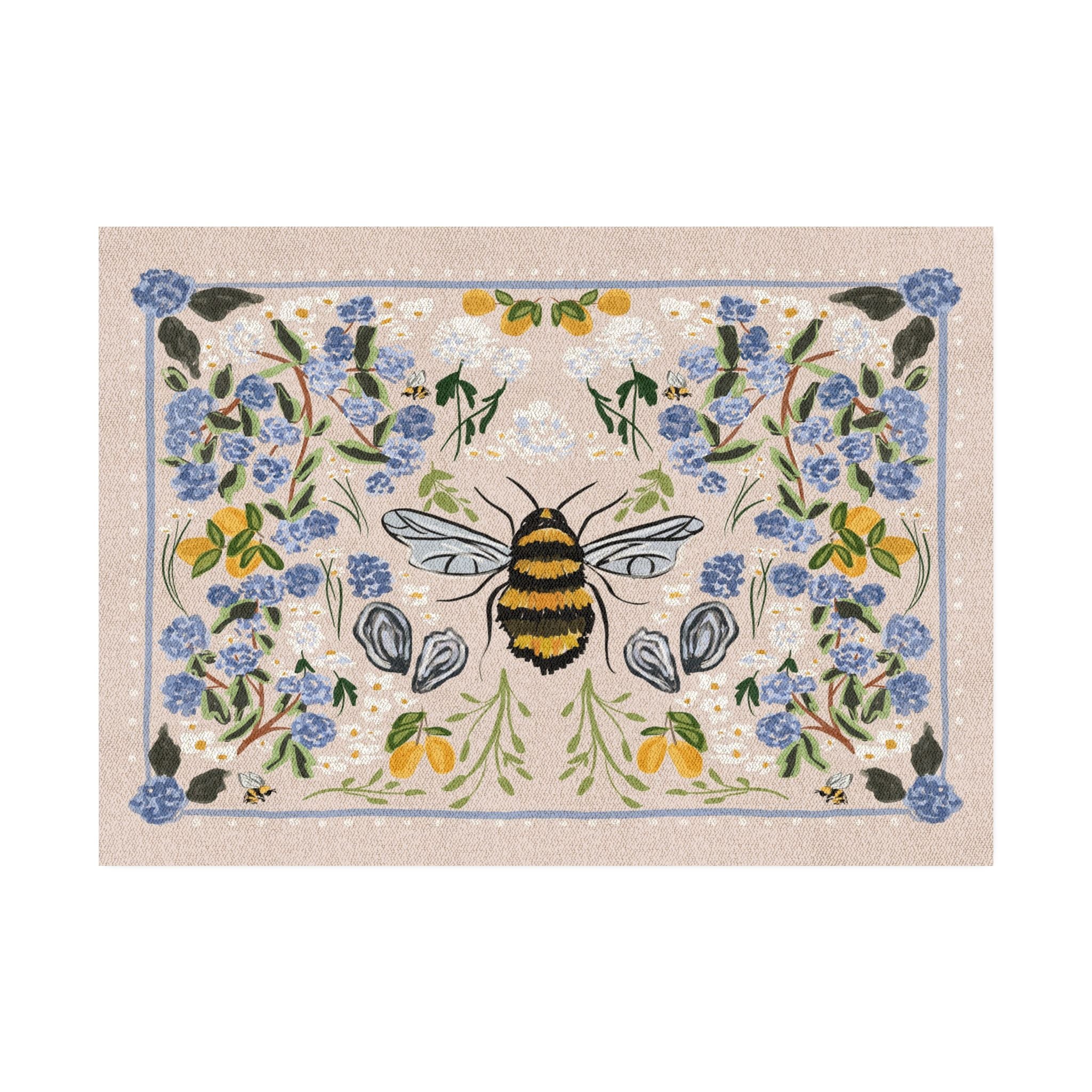 Lazy Lemons Washable Accent Rug