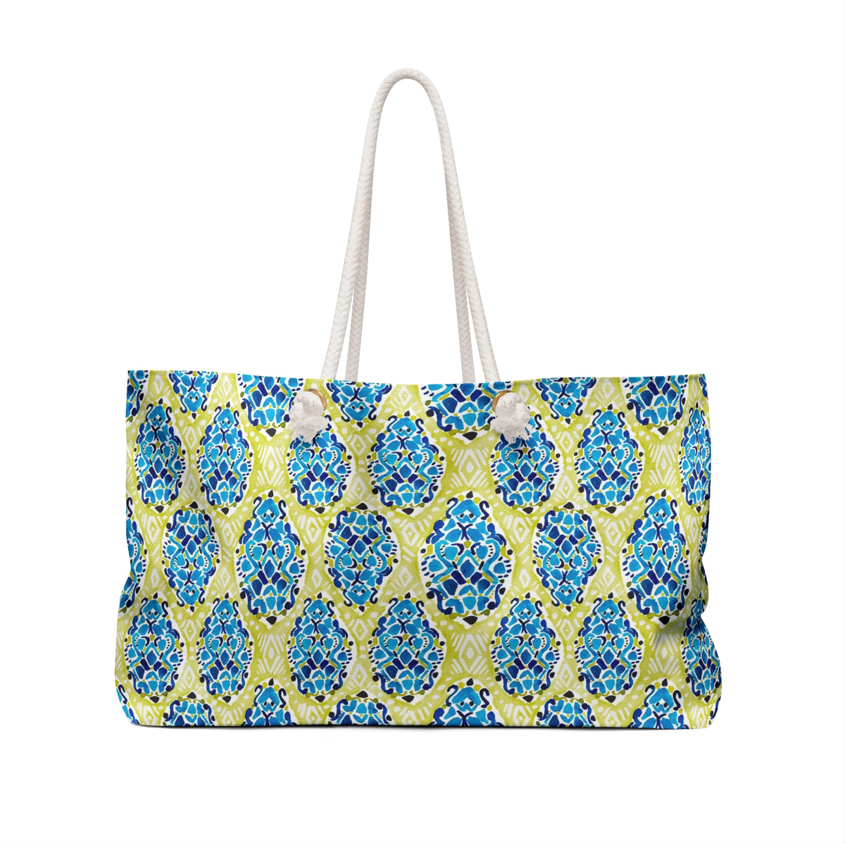 Boho Tropics Striped Monogrammed Mahjong Bag
