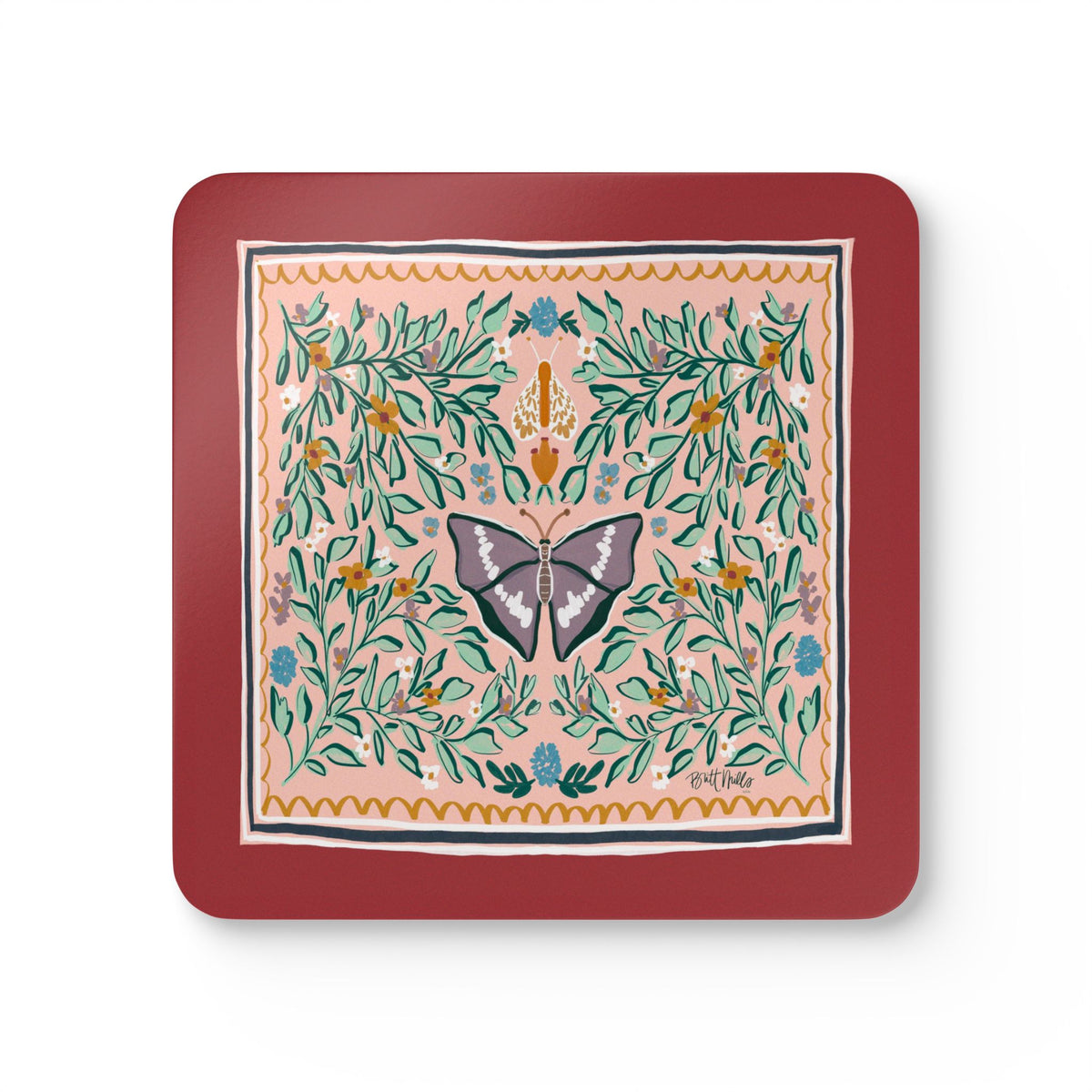 Novella Mahjong Mat Art Coaster Set (Set of 4)