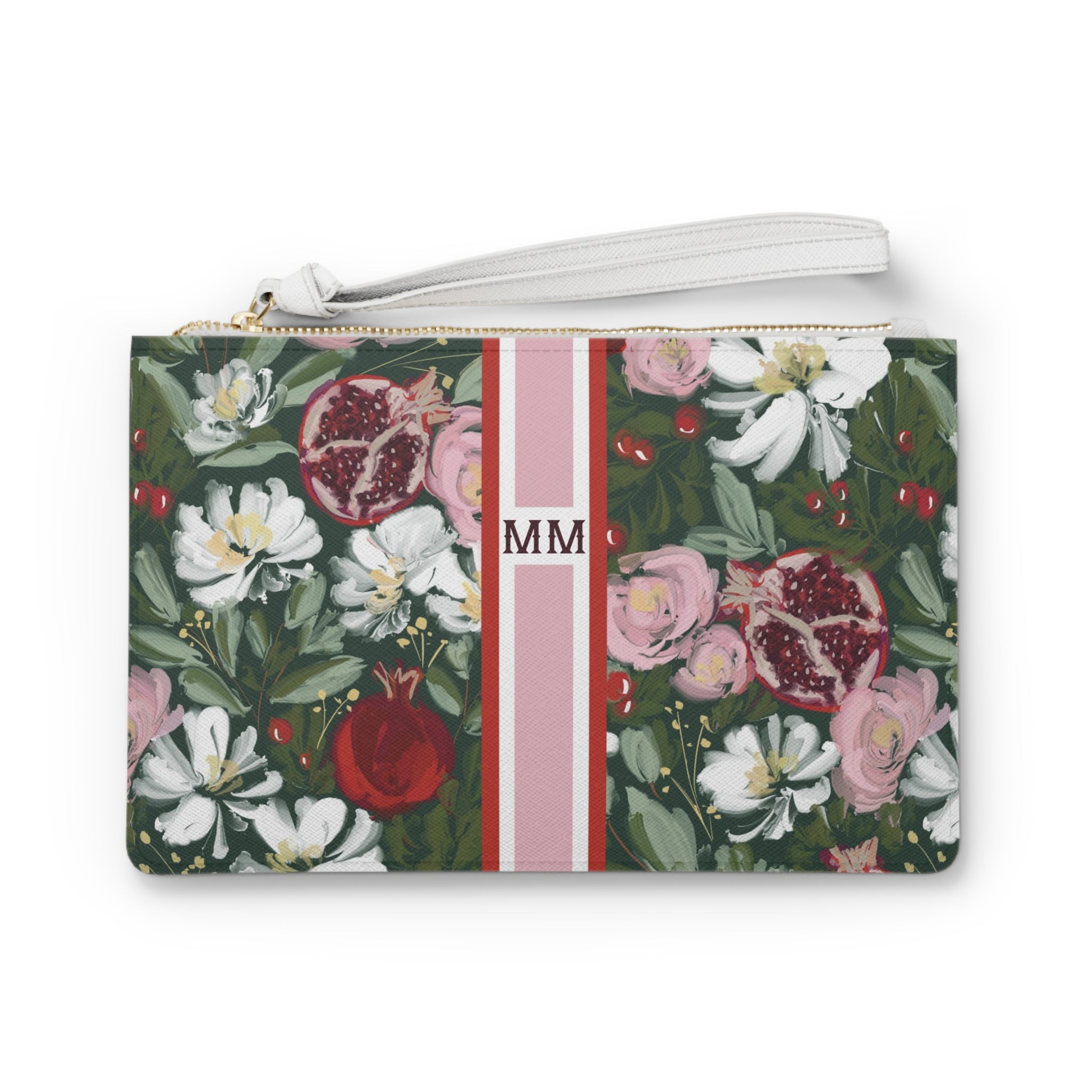 Crimson Harvest Striped Monogrammed Mahjong Card Holder
