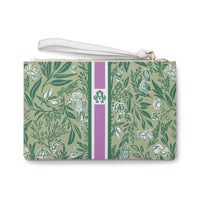 Small Things Striped Monogrammed Mahjong Card Pouch
