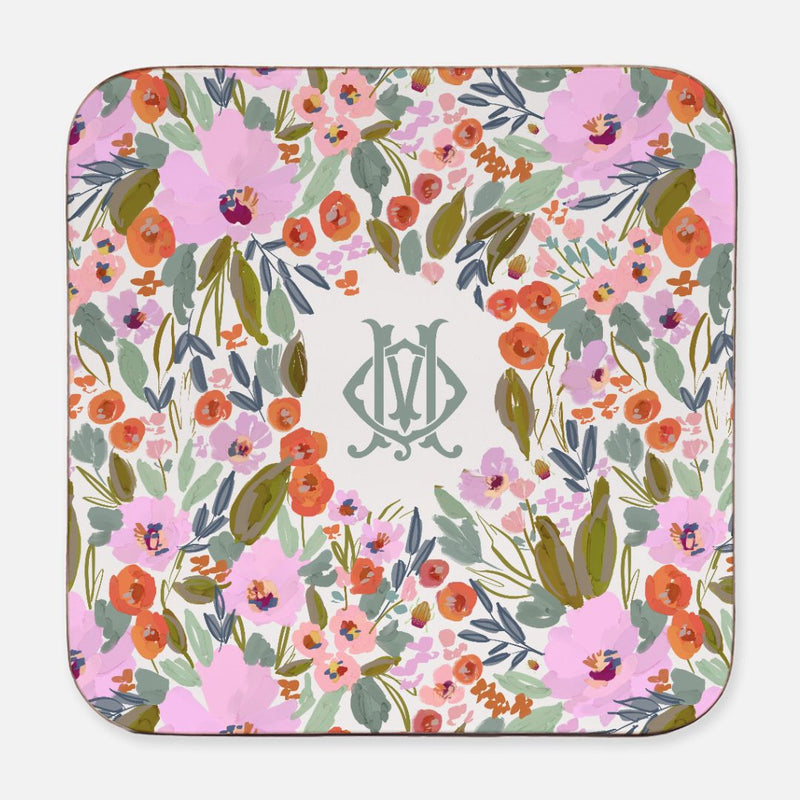 Savannah Monogrammed Coaster (Set of Four)