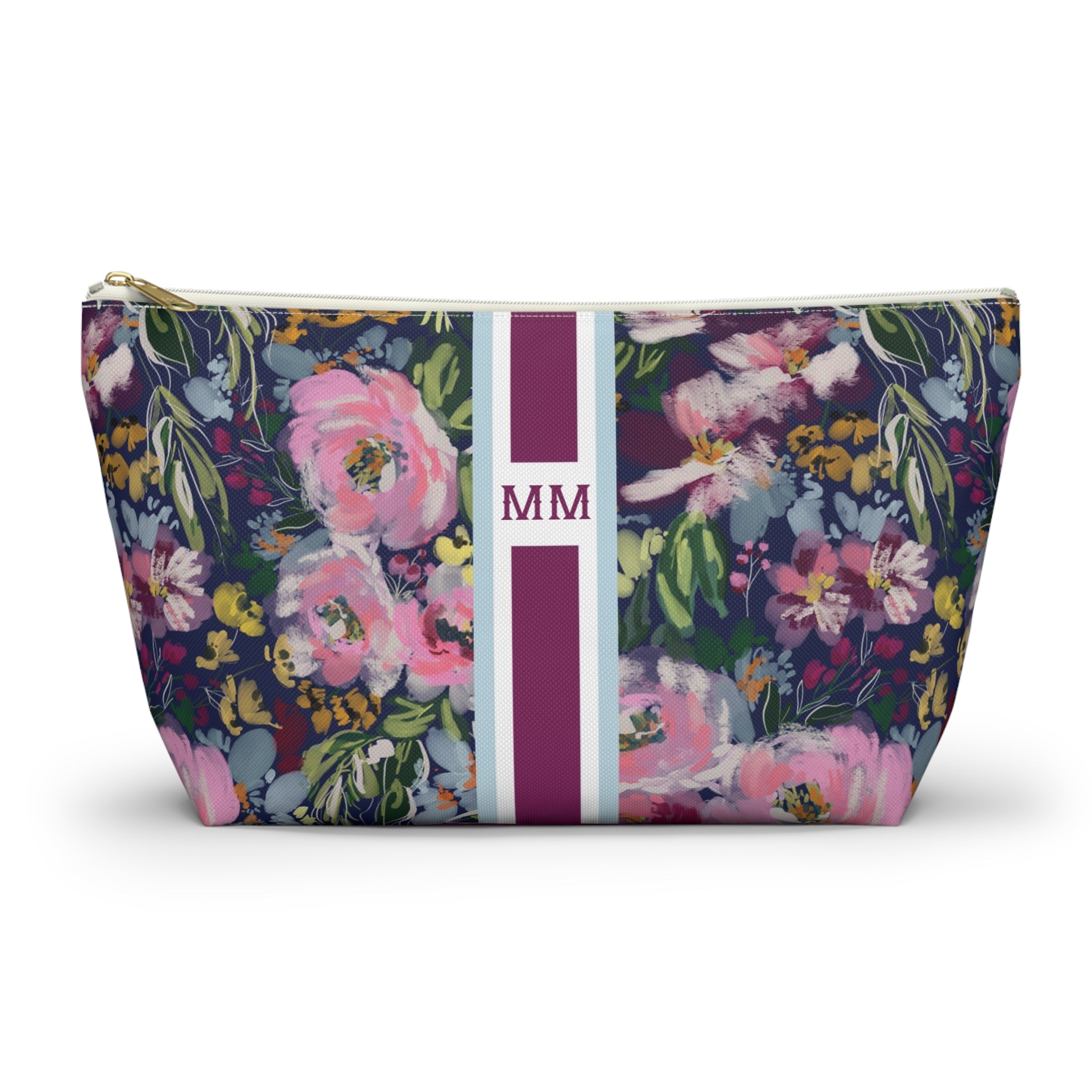 Haven Striped Monogrammed Mahjong Tile Pouch