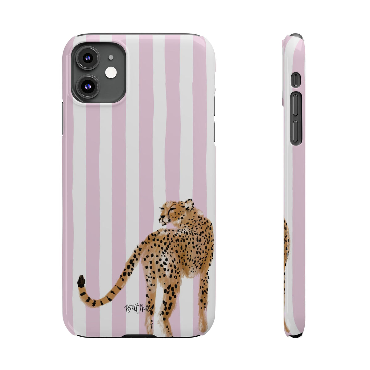 Preppy Cheetah Slim Phone Case