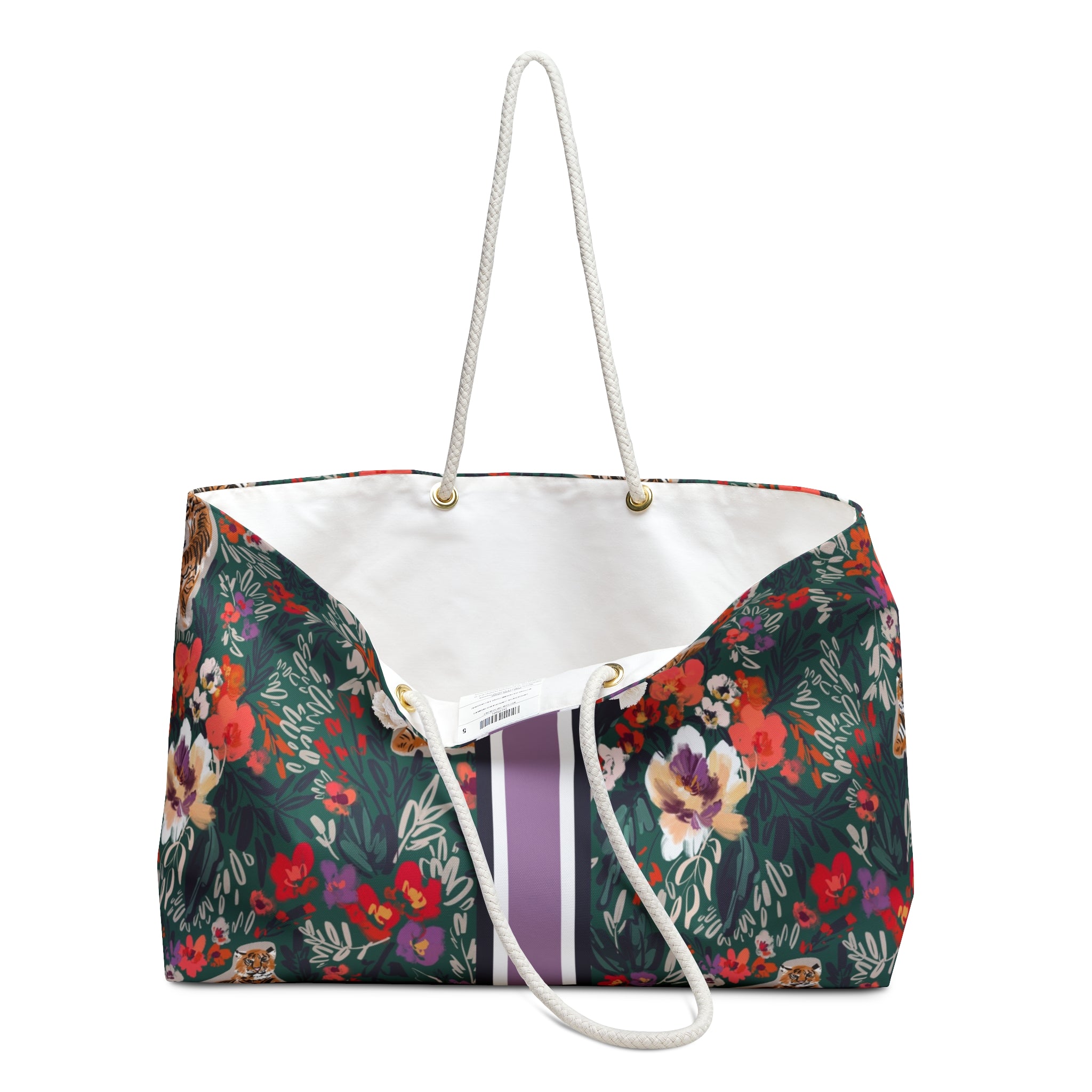 Regal Bloom Striped Monogrammed Mahjong Bag
