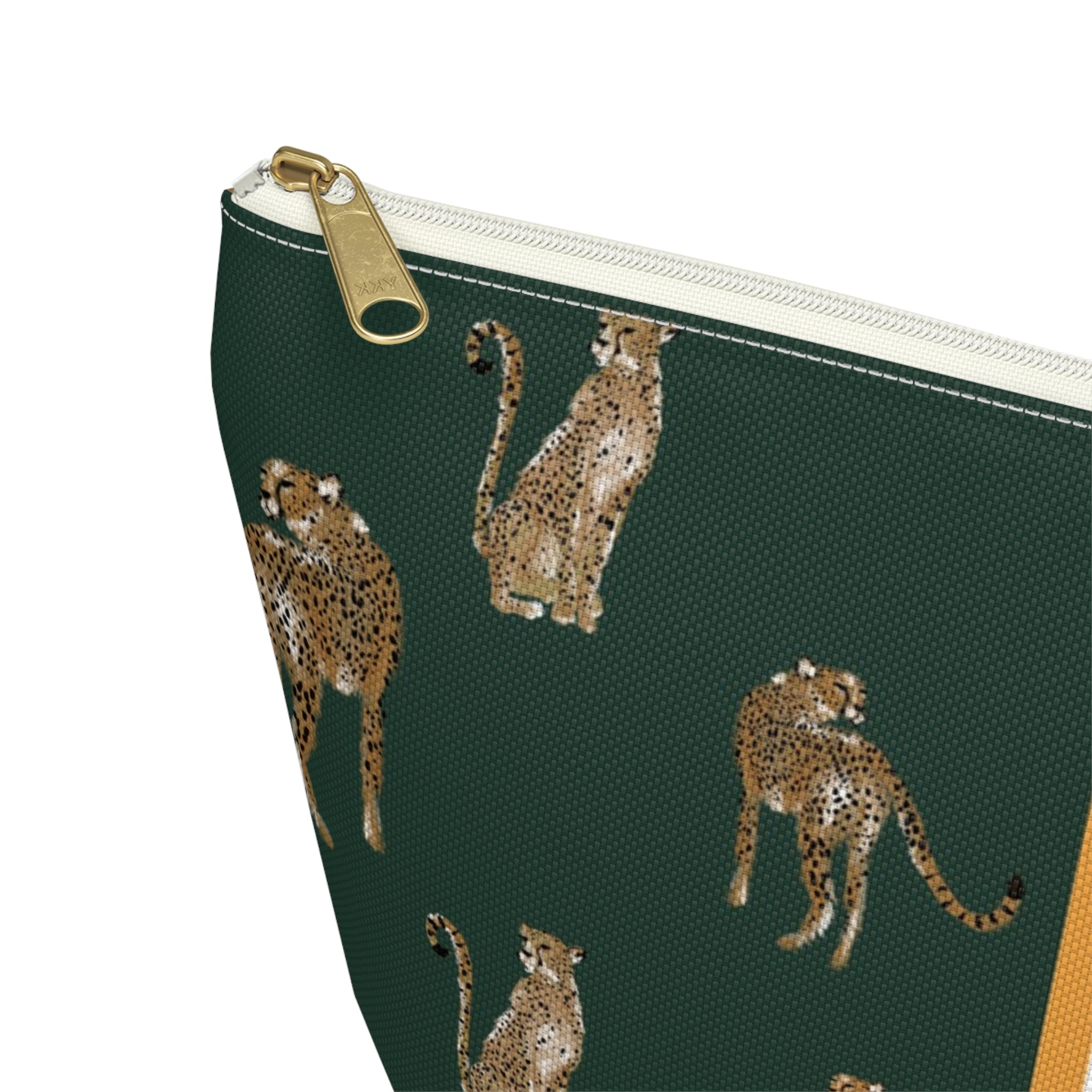 Cheetah Dance Striped Monogrammed Mahjong Tile Pouch