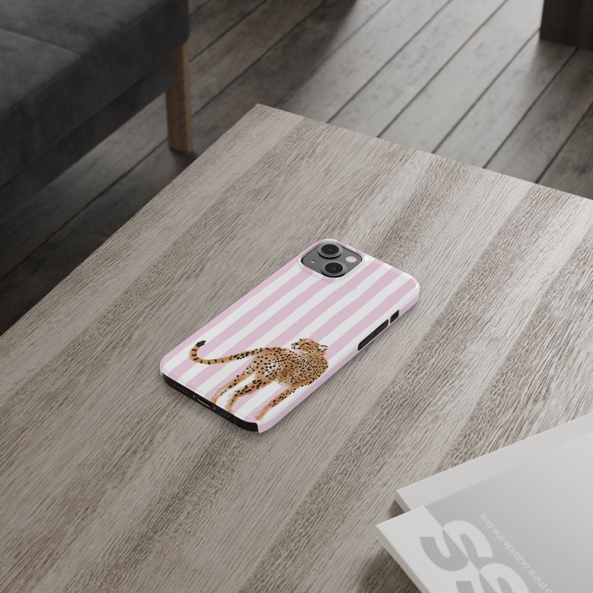 Preppy Cheetah Slim Phone Case