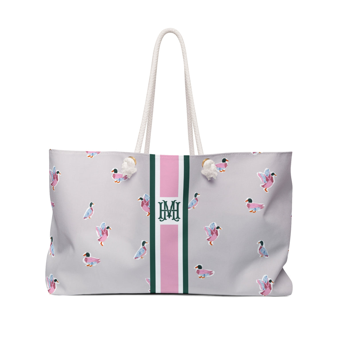 Duck Tales Striped Monogrammed Mahjong Bag