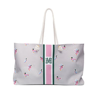 Duck Tales Striped Monogrammed Mahjong Bag