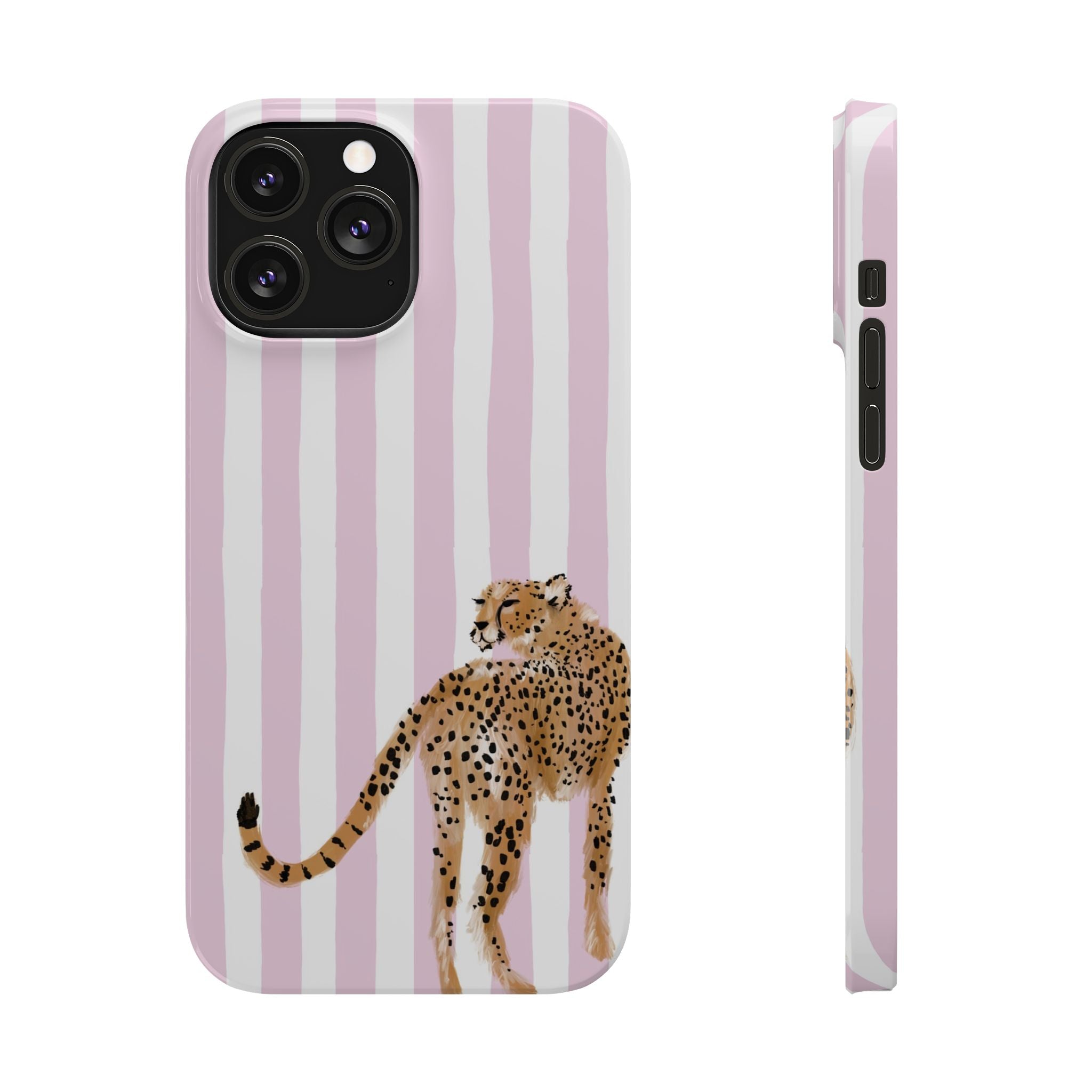 Preppy Cheetah Slim Phone Case