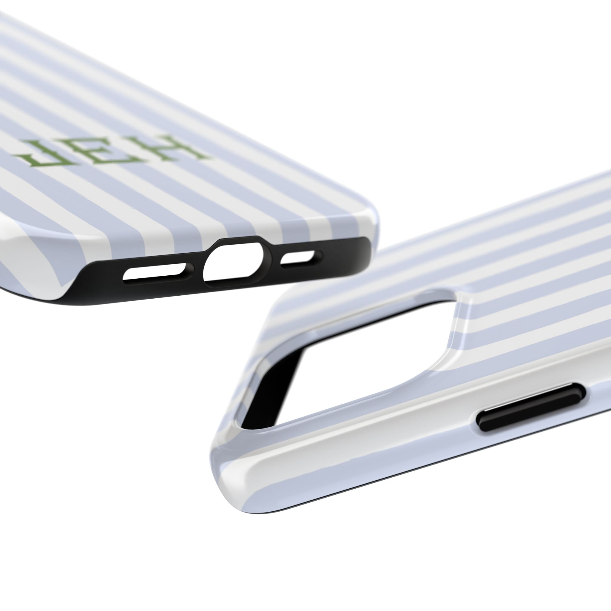 Seaside Stripes Monogrammed Tough Phone Case