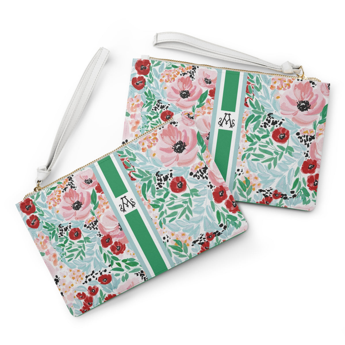 Colette Striped Monogrammed Mahjong Card Holder