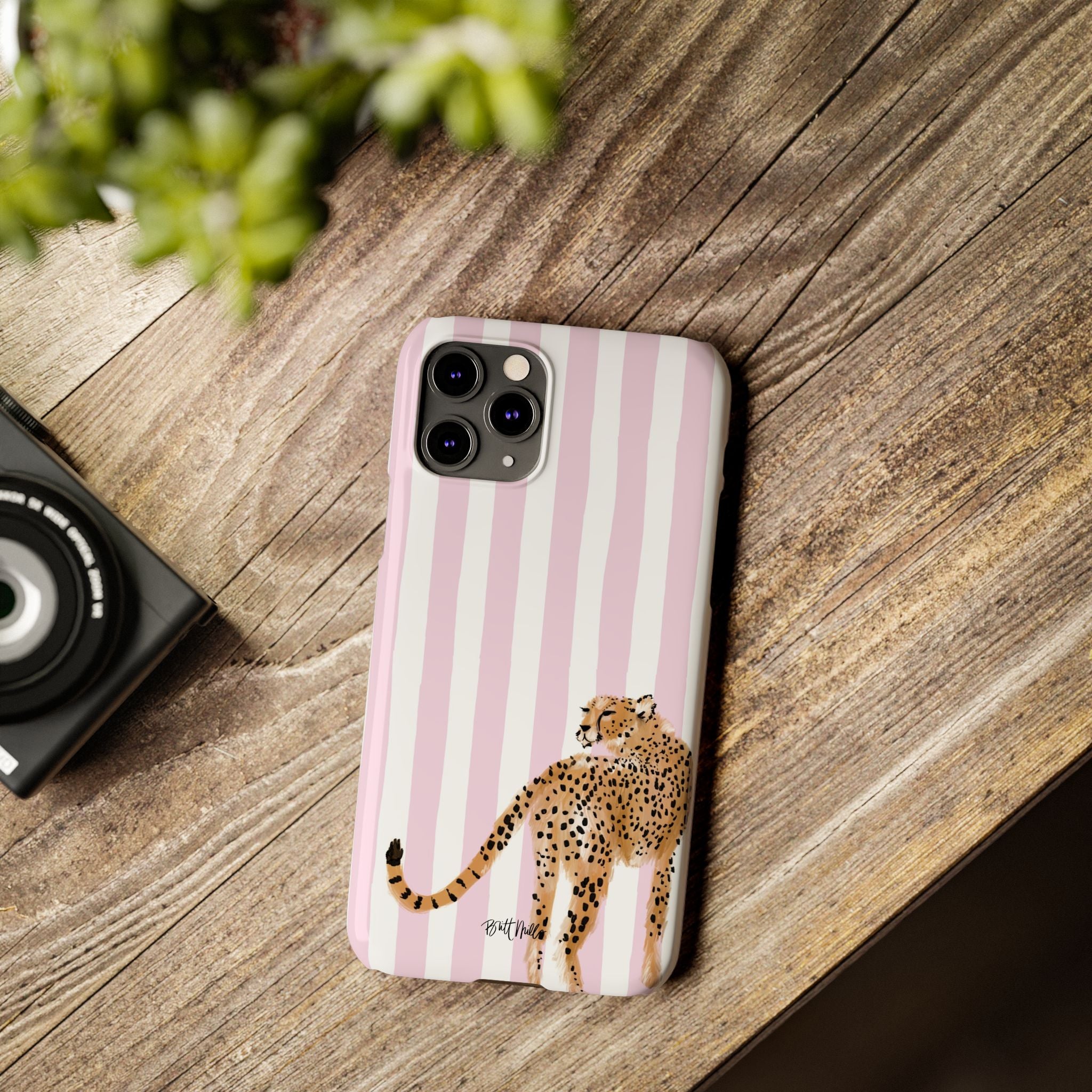 Preppy Cheetah Slim Phone Case