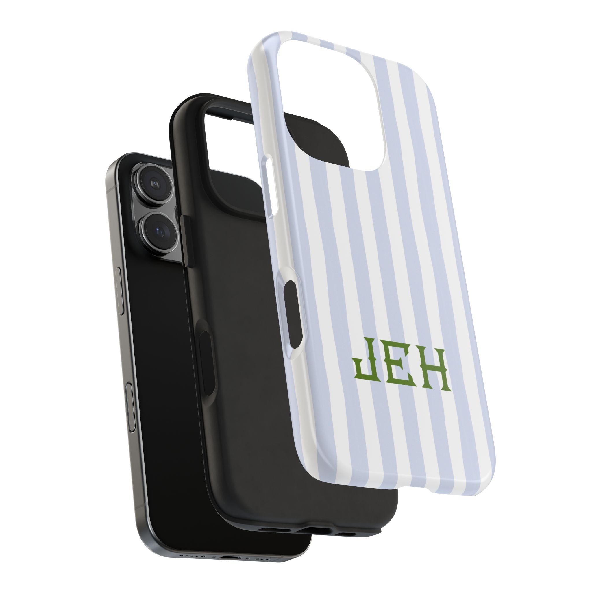 Seaside Stripes Monogrammed Tough Phone Case
