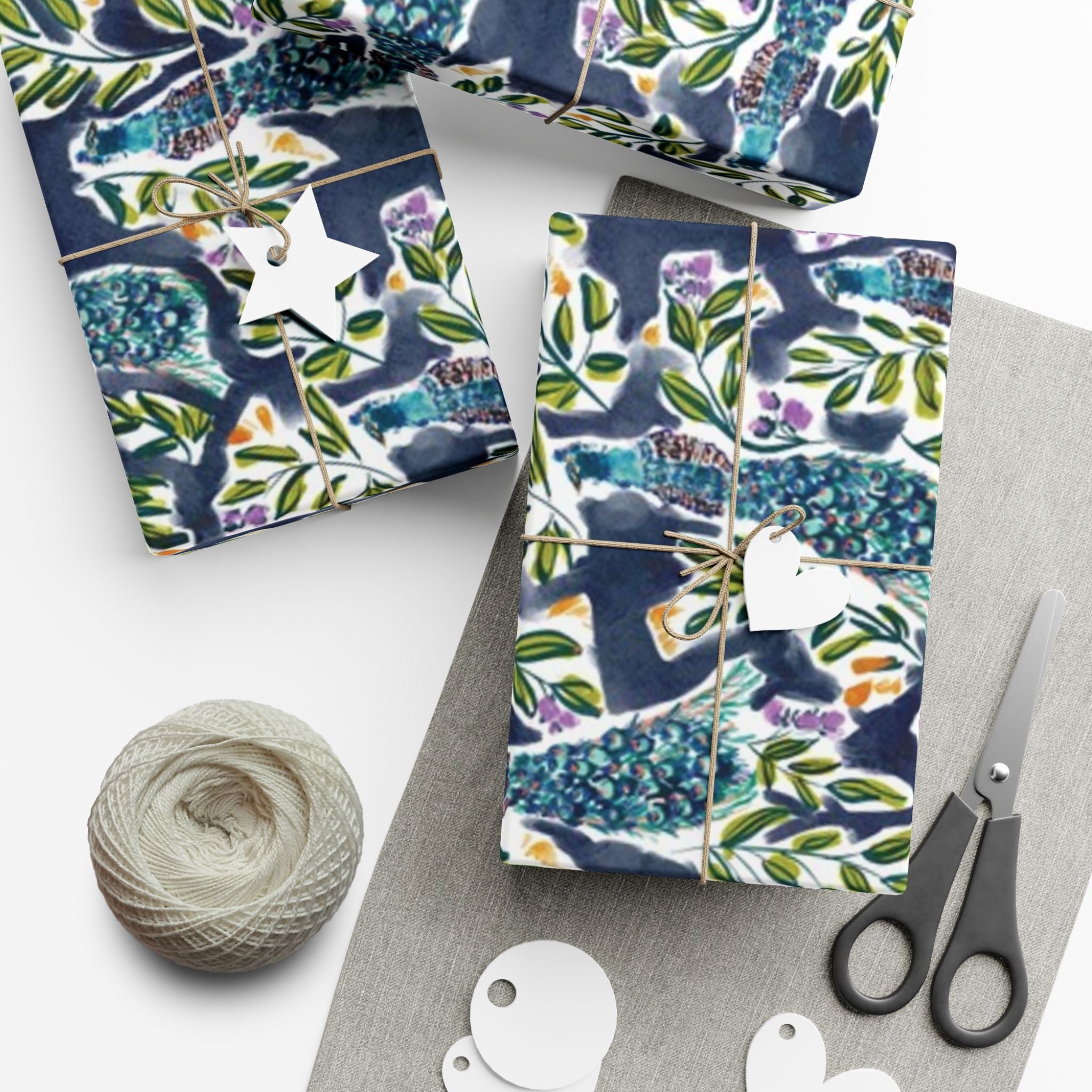 Peacock Garden Wrapping Paper Roll