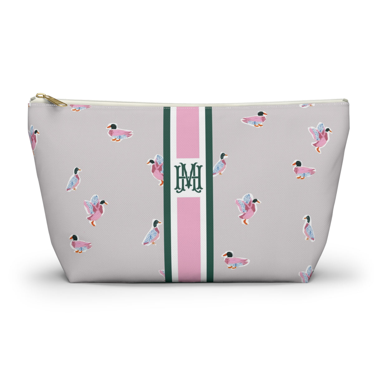 Duck Tales Striped Monogrammed Pouch