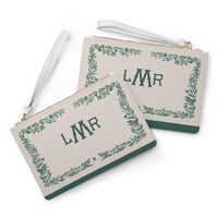 Green Bow & Bloom Monogrammed Mahjong Card Holder